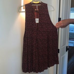Free People leopard, key-hole tunic